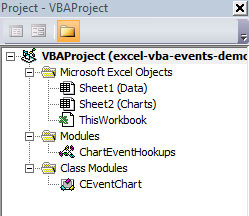 Organization of the sample workbook code