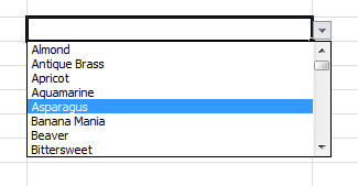 Lists with values can be very useful when creating data-entry sheets